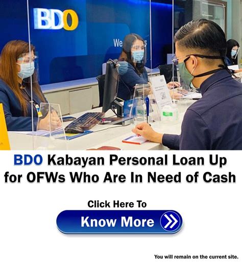 bdo kabayan loan|bdo personal loan.